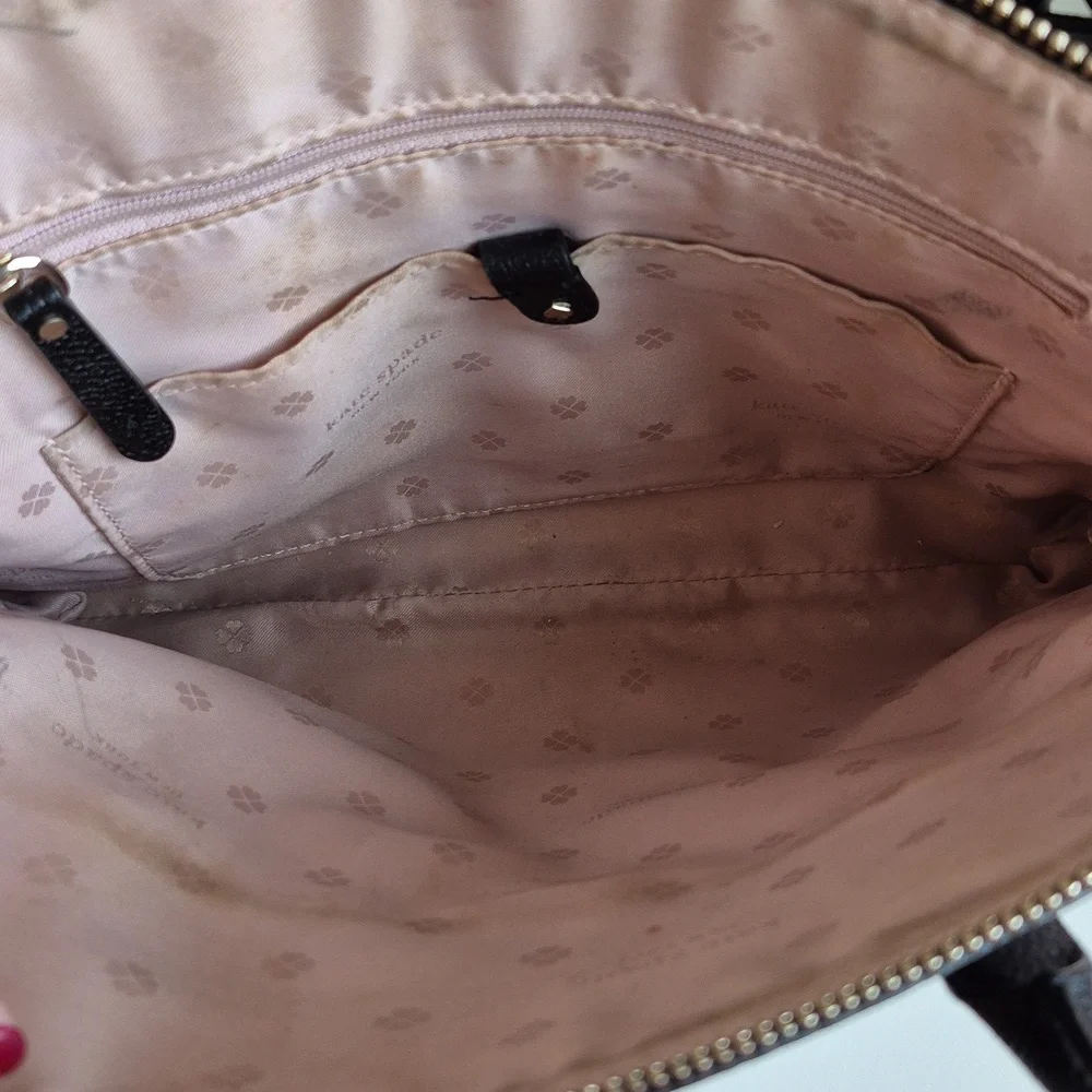 kate spade ♠️ Black Floral Women's Purse, Pre-loved.